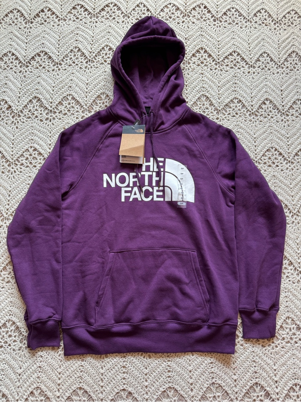 NWT The North Face Women Deep Purple Logo Crewneck Hoodie Sweatshirt Hiking